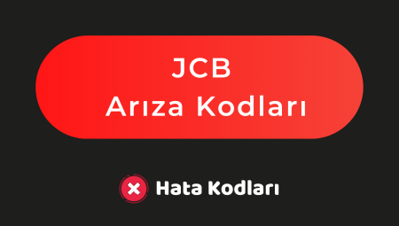 JCB Arıza Kodları